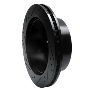 Ford F-350 Super Duty Brake Rotor (1) - Rear Right - R1 Concepts - Drilled & Slotted - Black - `99-`05